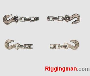 TIE DOWN CHAIN WITH CLEVIS/EYE GRAB HOOKS ON BOTH ENDS